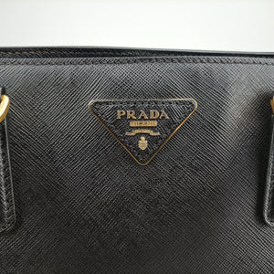Pre-owned Prada Galleria Black SAFFIANO Leather BN2274 handbag | stylenewstar