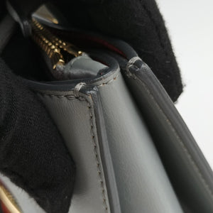 Pre-owned Ferragamo Gancini Juliet Grey leather handbag | stylenewstar
