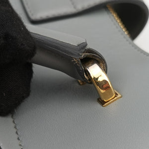 Pre-owned Ferragamo Gancini Juliet Grey leather handbag | stylenewstar