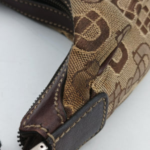 Vintage Gucci Horsebit print hobo Brown Canvas×Leather 211524 handbag | stylenewstar