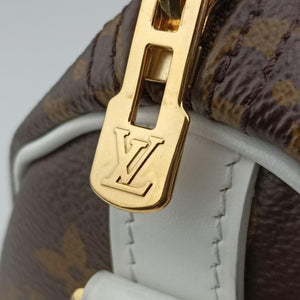 Secondhand Louis Vuitton Speedy Bandouliere 25 brown×white Monogram Canvas×calf leather M20754 shoulderbag | stylenewstar