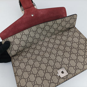 Pre-owned Gucci Dionysus Beige×Red×Multicolour PVC coated canvas × suede 400249 shoulderbag | stylenewstar
