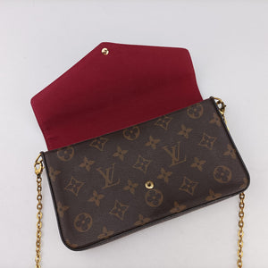 Pre-owned Louis Vuitton Pochette Felicie Brown Monogram Canvas M61276 shoulderbag | stylenewstar