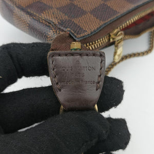 Pre-owned Louis Vuitton T&B Mini Pochette Accessoires EBENE×multi Damier Canvas N58011 handbag | stylenewstar