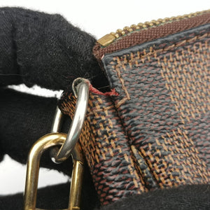 Pre-owned Louis Vuitton T&B Mini Pochette Accessoires EBENE×multi Damier Canvas N58011 handbag | stylenewstar