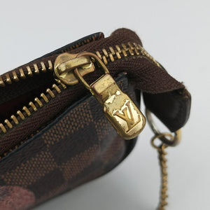 Pre-owned Louis Vuitton T&B Mini Pochette Accessoires EBENE×multi Damier Canvas N58011 handbag | stylenewstar