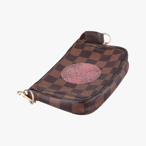 Pre-owned Louis Vuitton T&B Mini Pochette Accessoires EBENE×multi Damier Canvas N58011 handbag | stylenewstar