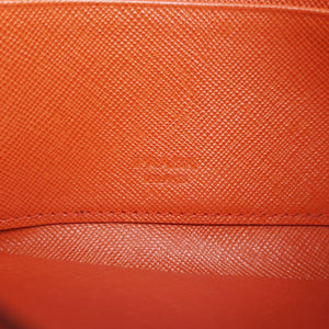 Pre-owned Prada Envelope Red x Orange Saffiano Leather shoulderbag | stylenewstar