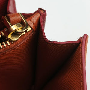 Pre-owned Prada Envelope Red x Orange Saffiano Leather shoulderbag | stylenewstar