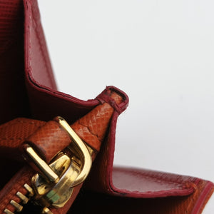 Pre-owned Prada Envelope Red x Orange Saffiano Leather shoulderbag | stylenewstar