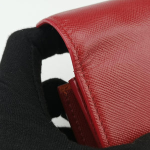 Pre-owned Prada Envelope Red x Orange Saffiano Leather shoulderbag | stylenewstar