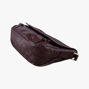 Secondhand Gucci GG Plus Messenger Burgundy PVC coated canvas 201732 shoulderbag | stylenewstar