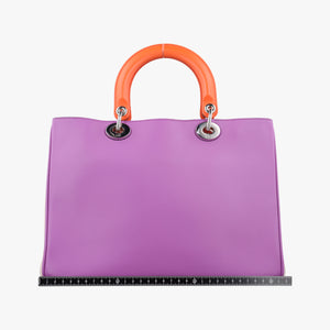 Pre-owned Christian Dior Diorissimo Purple×Orange Leather handbag | stylenewstar