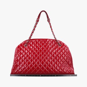 Pre-owned Chanel Mademoiselle Bowling Red Patent A50561 shoulderbag | stylenewstar