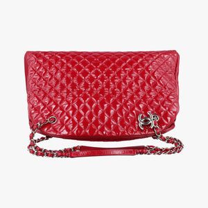 Pre-owned Chanel Mademoiselle Bowling Red Patent A50561 shoulderbag | stylenewstar