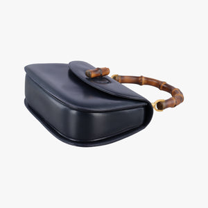 Pre-owned Gucci Bamboo Navy Leather 000.01 handbag | stylenewstar