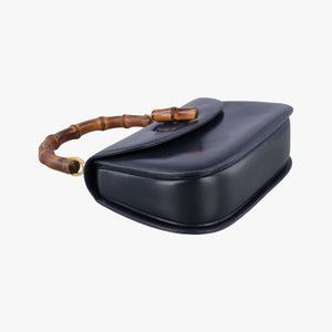 Pre-owned Gucci Bamboo Navy Leather 000.01 handbag | stylenewstar