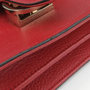 Pre-owned Gucci Interlocking G Red Leather 510304 shoulderbag | stylenewstar