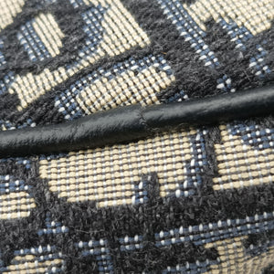 Pre-owned Christian Dior saddle Navy Jacquard×Leather bum bag/waist bag | stylenewstar
