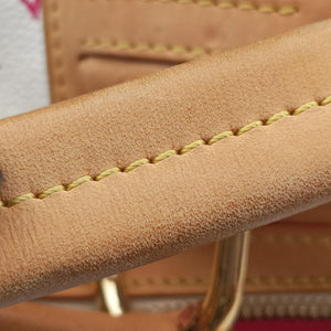 Pre-owned Louis Vuitton COURTNEY MM white Monogram Multicolor M45641 handbag | stylenewstar