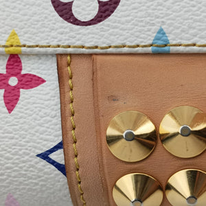Pre-owned Louis Vuitton COURTNEY MM white Monogram Multicolor M45641 handbag | stylenewstar
