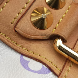 Pre-owned Louis Vuitton COURTNEY MM white Monogram Multicolor M45641 handbag | stylenewstar