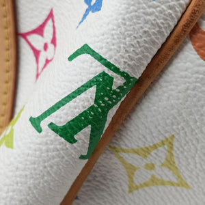 Pre-owned Louis Vuitton COURTNEY MM white Monogram Multicolor M45641 handbag | stylenewstar