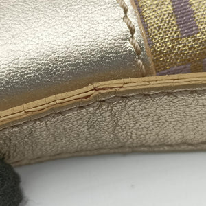 Pre-owned Fendi Zucchino turn lock golden×Multicolour canvas×leather 8BR429 handbag | stylenewstar