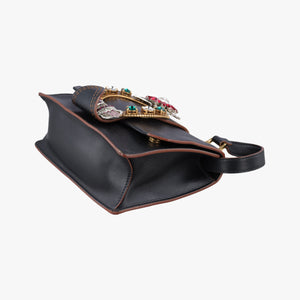 Pre-owned Miu Miu Miu Lady Black Leather shoulderbag | stylenewstar