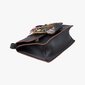 Pre-owned Miu Miu Miu Lady Black Leather shoulderbag | stylenewstar