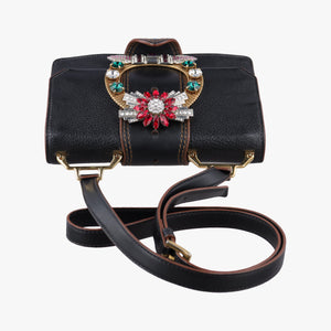 Pre-owned Miu Miu Miu Lady Black Leather shoulderbag | stylenewstar