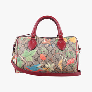 Pre-owned Gucci GG SUPREME beige×Multicolour PVC coated canvas×Leather 409529 shoulderbag | stylenewstar