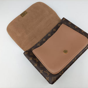 Pre-owned Louis Vuitton MARIGNAN brown×SESAME Monogram Canvas×calf leather M44544 shoulderbag | stylenewstar