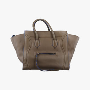 Pre-owned Celine Luggage Small Square Phantom Brown Leather handbag | stylenewstar