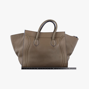 Pre-owned Celine Luggage Small Square Phantom Brown Leather handbag | stylenewstar