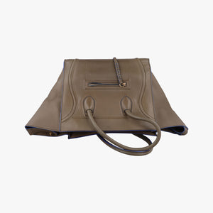 Pre-owned Celine Luggage Small Square Phantom Brown Leather handbag | stylenewstar