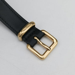 Vintage Miu Miu Logo belt Black leather bum bag/waist bag | stylenewstar