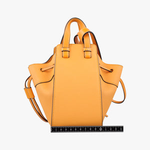Pre-owned Loewe Hammock Drawstring Mini Orange Leather shoulderbag | stylenewstar