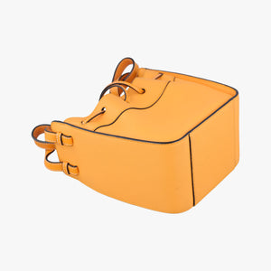 Pre-owned Loewe Hammock Drawstring Mini Orange Leather shoulderbag | stylenewstar