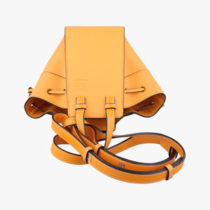 Pre-owned Loewe Hammock Drawstring Mini Orange Leather shoulderbag | stylenewstar
