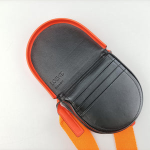 Pre-owned Loewe Heel Pouch mini Orange Leather shoulderbag | stylenewstar