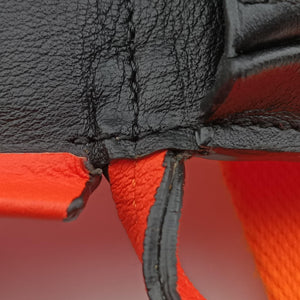 Pre-owned Loewe Heel Pouch mini Orange Leather shoulderbag | stylenewstar