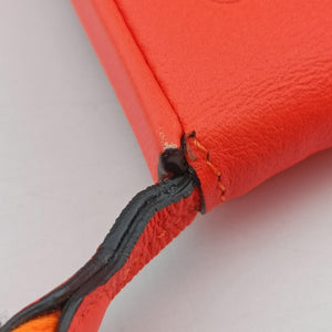 Pre-owned Loewe Heel Pouch mini Orange Leather shoulderbag | stylenewstar