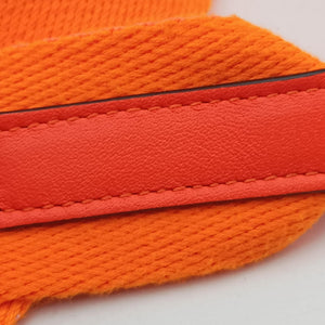 Pre-owned Loewe Heel Pouch mini Orange Leather shoulderbag | stylenewstar