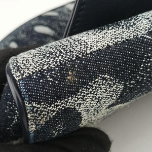 Secondhand Christian Dior Saddle Navy×white Canvas×Leather bum bag/waist bag | stylenewstar