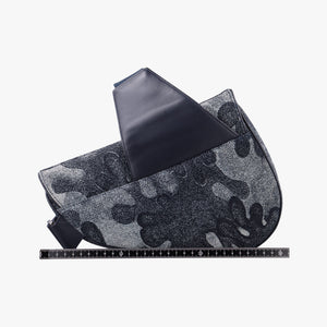 Secondhand Christian Dior Saddle Navy×white Canvas×Leather bum bag/waist bag | stylenewstar