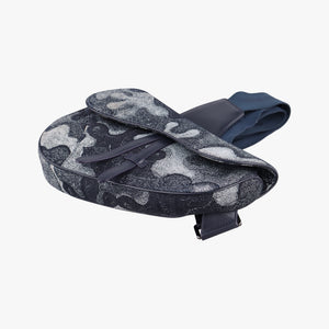 Secondhand Christian Dior Saddle Navy×white Canvas×Leather bum bag/waist bag | stylenewstar