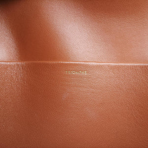 Pre-owned Celine Claude Triomphe Brown PVC coated canvas shoulderbag | stylenewstar