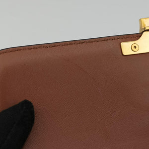Pre-owned Celine Claude Triomphe Brown PVC coated canvas shoulderbag | stylenewstar