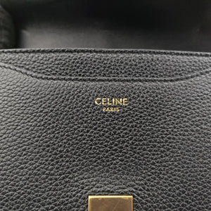 Pre-owned Celine Small Besace 16 Black Leather shoulderbag | stylenewstar